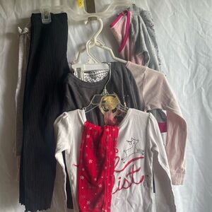 😍Girls lot- BUNDLE AND SAVE- 5 long sleeved tops and leggings set. 4-5. GIRLS/